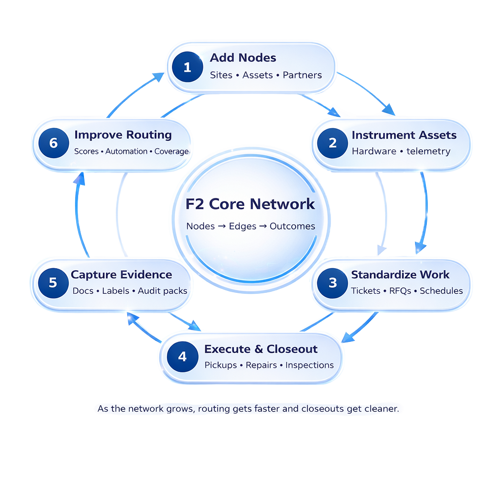 F2 Core network effects flywheel